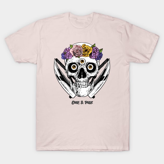 CUTE & PUNK SCULLS by WOOF SHIRT T-Shirt by WOOFSHIRT